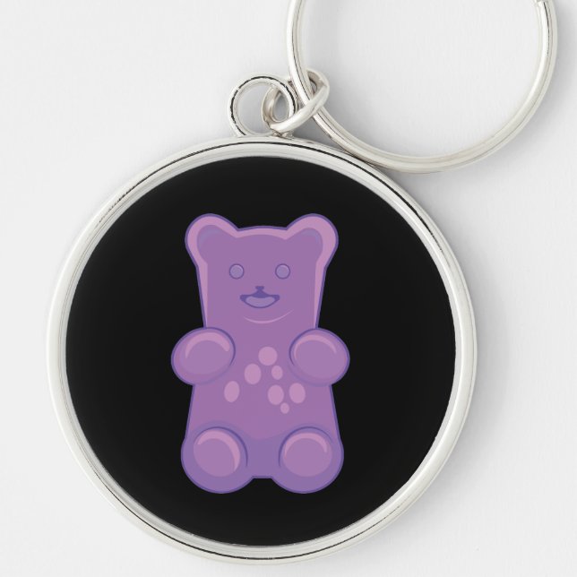 Llavero Osito de Goma Purpura (Frente)