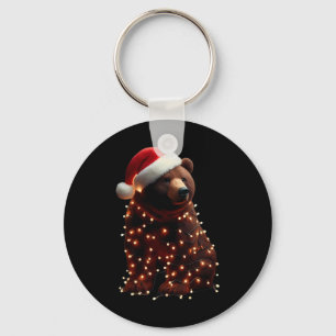 Llavero Oso Con Sombrero De Santa Y Navidades Enciende La
