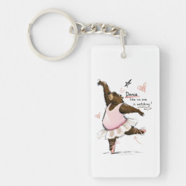 Llavero Oso de ballet divertido bailando como si nadie est