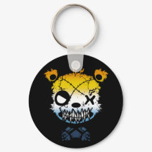 Oso de color con la bandera del orgullo AroAce del