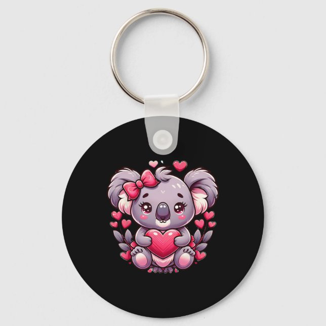 Llavero Oso de corazones de San Valentín koala (Anverso)