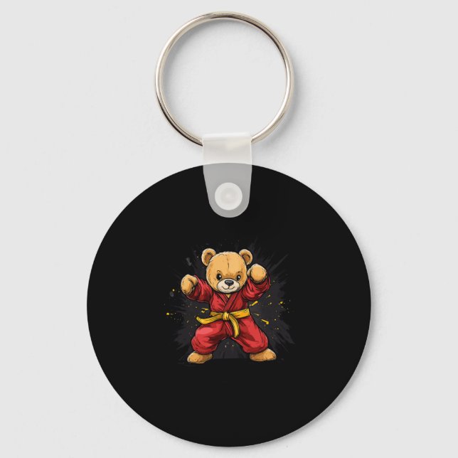 Llavero Oso de Karate con Poder y Precisión para Niños  (Anverso)