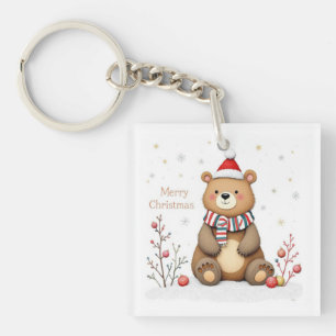 Llavero Oso de Navidad