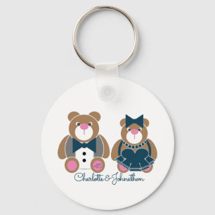 Llavero Oso de peluche 45° aniversario del boda de zafiro