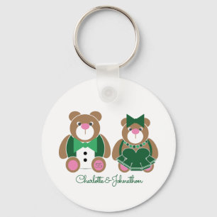 Llavero Oso de peluche 55º aniversario del boda esmeralda