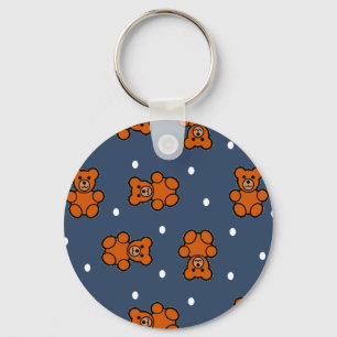 Llavero Oso de peluche con punto de polka