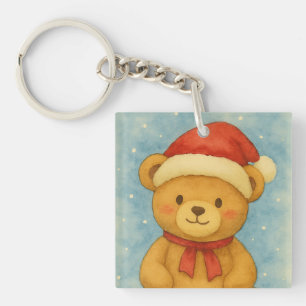 Llavero Oso de peluche de Navidad en un país de las maravi