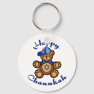 Llavero Oso de peluche feliz de Chanukah