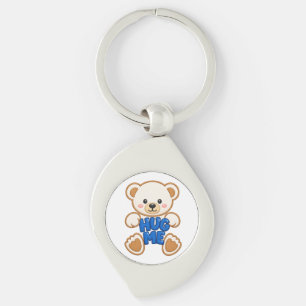 Llavero Oso de peluche lindo abrazo bordado estilo lindo o