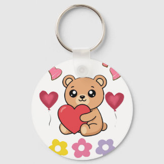 Llavero Oso de peluche lindo para San Valentín