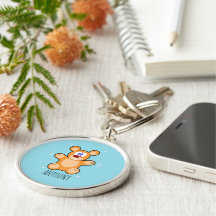 Oso de peluche marrón lindo monograma sobre azul