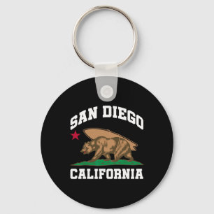 Llavero Oso de San Diego California surfeando surfista
