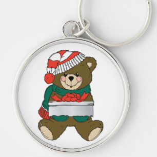 LLAVERO OSO DE TEDDÍA "MERRY CHRISTMAS"