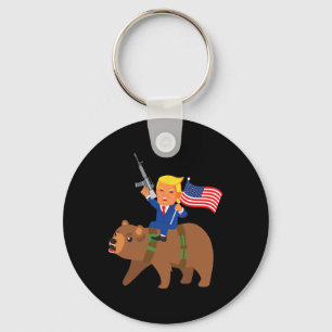 Llavero Oso de Trump Pistola Merica Elección Donald Regalo