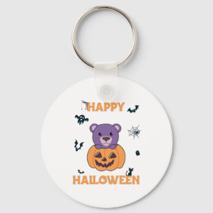 Llavero Oso En Calabaza Osos Dulces Feliz Halloween