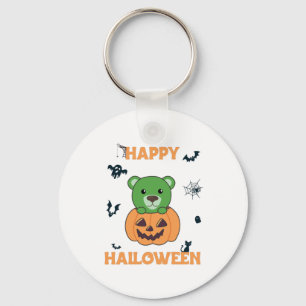 Llavero Oso En Calabaza Osos Dulces Feliz Halloween