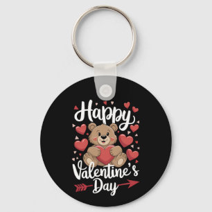 Llavero Oso Feliz Día de San Valentín Corazón Parejas Lind