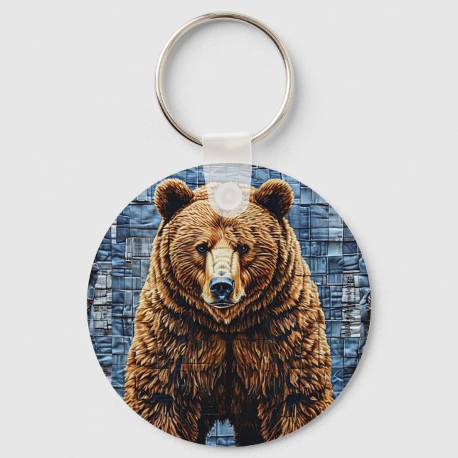 Llavero Oso grizzly (Anverso)