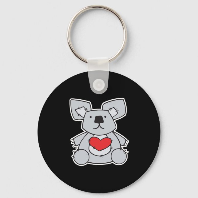 Llavero oso koala de corazón de San Valentín (Anverso)