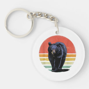 Llavero Oso negro retro vintage