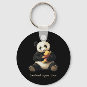 Llavero Oso Panda de Soporte Emocional Sosteniendo un Oso
