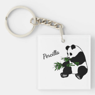 Llavero Oso Panda Gigante Come Nombre de Bambú  