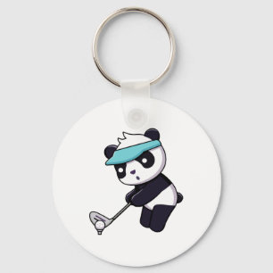 Llavero Oso Panda Jugando Golf Animal Divertido Golfista O