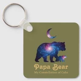 Llavero Oso Papa Cósmico y Cachorro