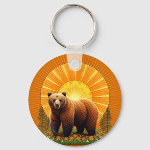 Llavero Oso Pardo Majestuoso