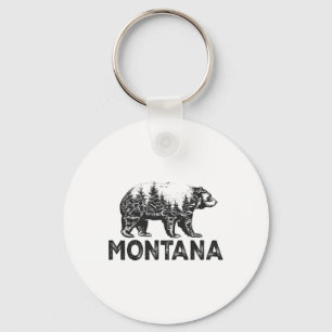 Llavero Oso Pardo Retro Montana Naturaleza Senderismo Camp