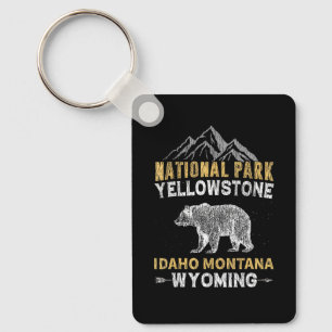 Llavero Oso Pardo Vintage Senderista Campista Yellowstone