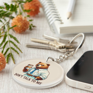 Llavero Oso personalizable con arte de palabras divertidas