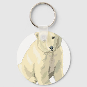 Llavero Oso Polar Acurrucable