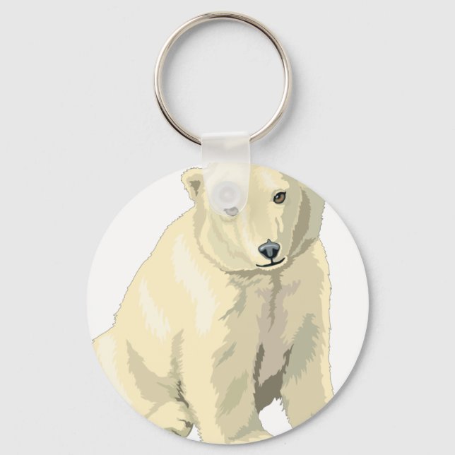 Llavero Oso Polar Acurrucable (Anverso)