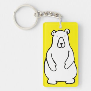 Llavero Oso Polar Grizzly de Dibujos Animados Divertido Am