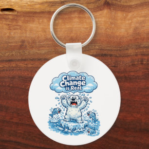 Llavero Oso Polar Kawaii El Cambio Climático Es Real