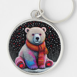 Llavero Oso polar lindo