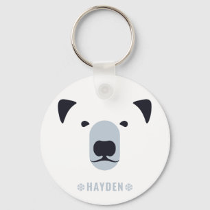 Llavero Oso polar   Nombre personalizado