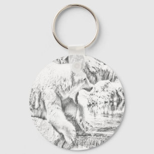 Llavero Oso polar y agua
