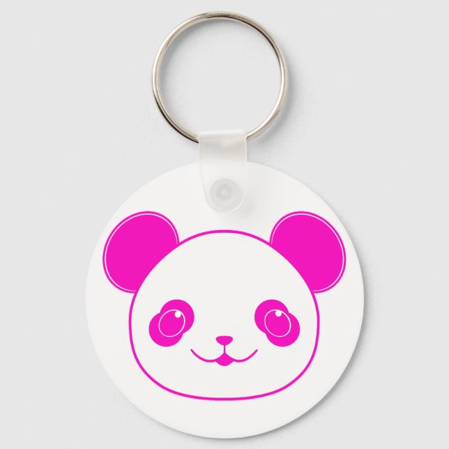 Llavero Oso rosa Kawaii Panda (Anverso)