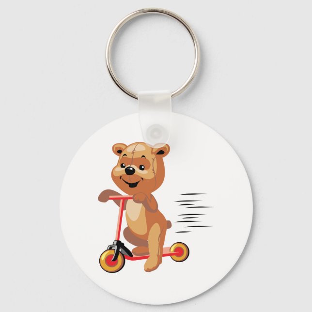 Llavero oso scooter tonto (Anverso)