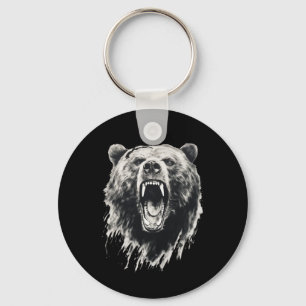 Llavero Oso Vintage Oso Grizzly Enojado Camina Camping Cam