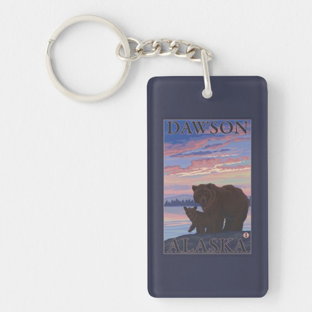 Llavero Oso y Cub - Dawson, Alaska (Frente)
