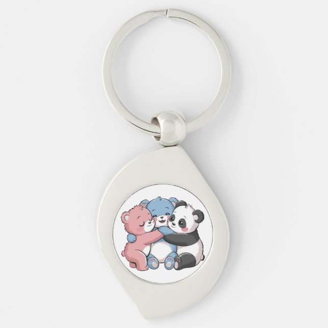 Llavero Osos de peluche con panda (Anverso)