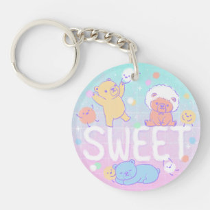 Llavero Osos dulces con monstruos Fluffy