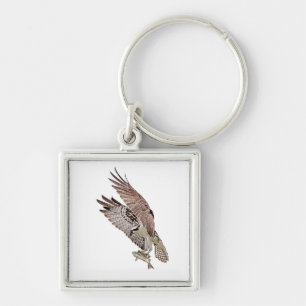Llavero Osprey con un pez