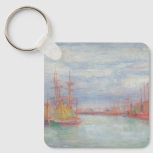 Llavero Ostend Harbor de James Ensor (1900)