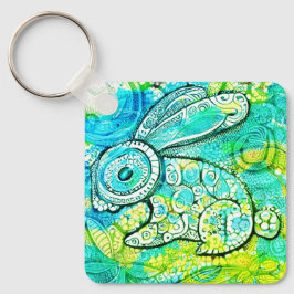 Llavero Osterhase im Doodle-Stil