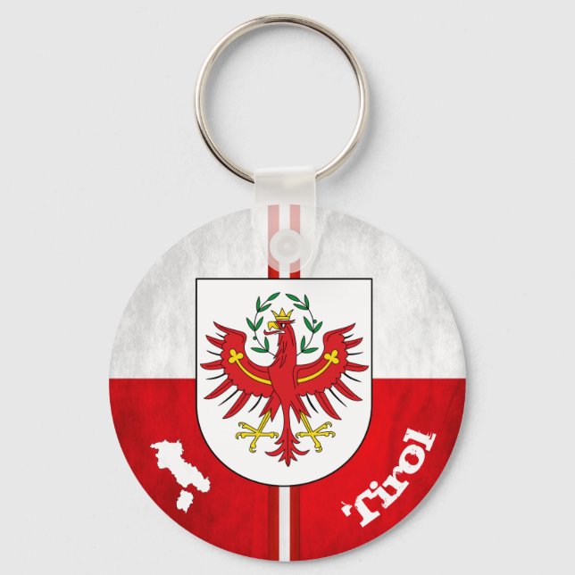 Llavero " Österreich: Tirol Flagge und Wappen ... (Anverso)