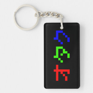 Llavero OTAKU Katakana japonesa de 8 bits